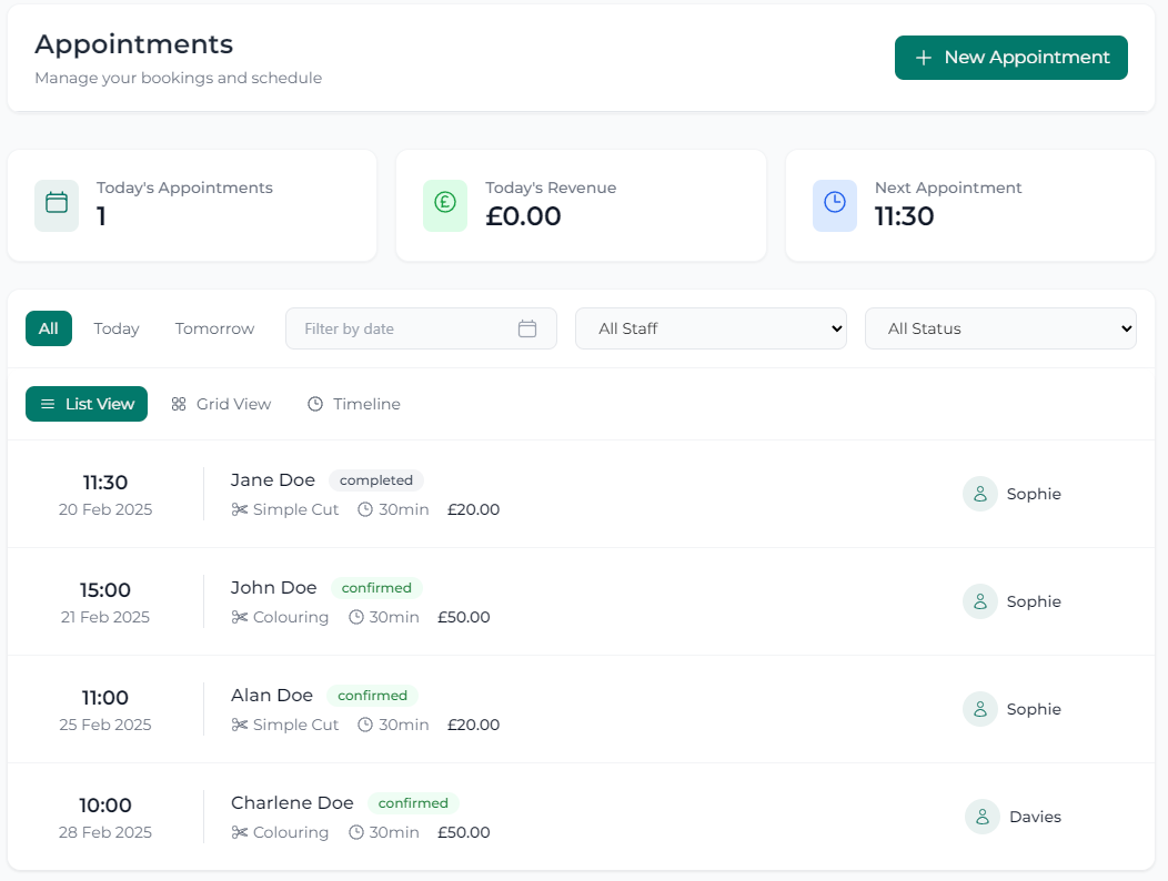 Appointment Management